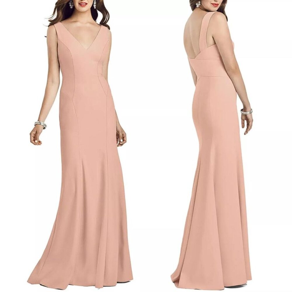 DESSY COLLECTION Women's 3060 Bridesmaid Gown Size 6 In Porcelain Pink